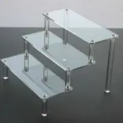 Clear Acrylic 3-5 Tier Display Shelf Showcase for Action Figure Toy Cosmetics