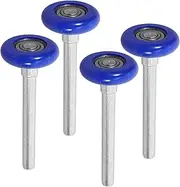 Hoement 4pcs Nylon Garage Door Roller with Stem Smooth and Quiet Replacement Rollers for Standard Residential Garage Doors Easy Installation Hardware Parts