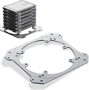 DolDer Stackable Hard Drive Holder Adapter Mouting Mobile Rack Compatible with 2.5/3.5 Inch Hard Drives Installed on PC 12/9 cm Fan (Silver)