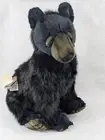Hansa Black Bear Cub Plush Tag 5056 Realistic Lifelike Stuffed Animal 17"