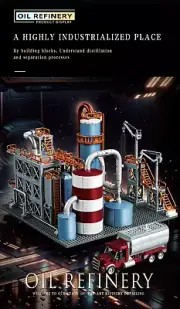 1831PCS Oil Refinery Model Building Blocks Chemistry Storage Center Laboratory