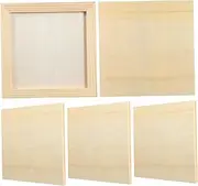10pcs Wooden Photo Frames Unfinished Wood Painting Frames for DIY Craft Dec