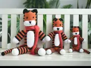 Amigurumi Tiger, Crochet Hobbes, Handmade Stuffed Tiger, Huggable Plush Toy