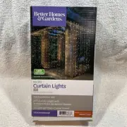 Better Homes & Gardens 240-Count 15-Strand LED Warm White Micro Curtain Lights