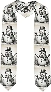 [VPPUR] Christmas Snowman 1 Print Unisex Adult Graduation Stole Class Of 2024 Shawl Stole Class Celebrations Events