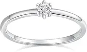 [IMOLOVE] Moissanite Solitaire Engagement Ring for Women, Women's Engagement Rings Moissanite Promise Rings D Color VVS1 Clarity Wedding band 925 Sterling Silver with 18K Gold Plated