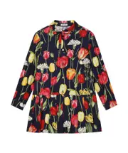 Dolce Gabbana Kids Tulip Printed Viyella Dress 8Y,12Y,10Y multi-color