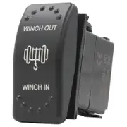 Switch Boss Dual Red LED Laser Etched Rocker Switch - Winch In/Winch Out (Momentary Up/Down)