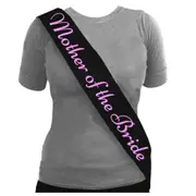 Mother Of Bride Black With Pink Black Sashes Pink Text Hens Night Party Bridal Bride To Be Bridesmaid Wedding AU
