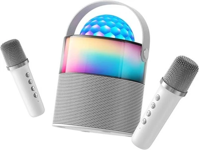 Siren S1 Karaoke Machine, Mini Portable Bluetooth Speaker Wireless with 2 Wirele