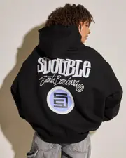 [S-Double] S-Double Women's Combo Platter Hoodie in Black Size 12 12 Black