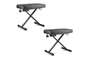 2PK Hercules EZ Height Adjustable X Type Music Keyboard Piano Bench Seat Stool
