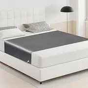 GRUENERDE Grounding Sheets 10% Silver Fiber Grounding Mat for Bed Grounding Flat Sheet All Bed Sizes 26x112in Gray