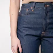 NEW NWT $198 Nudie Jeans Lofty Lo Dry Blues Women’s Sz 31 / 12 organic straight