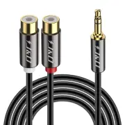 RCA to 3.5mm Cable, 1/8 inch 3.5mm Auxiliary Male to 2RCA Female Stereo Audio...