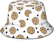 [ASYG] Cute Biscuits Donuts Bucket Hat for Unisex Print Summer Sun Hat Beach Hats Wide Brim Hat