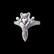 Sterling Silver Mother Goddess Danu Claddagh Ring – Celtic Symbolism of Love,...