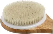 Mikinona Bamboo Bath Brush with Natural Bristle Exfoliating with Long Handle for Shower for Smooth Skin Stimulates
