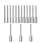 4Hex Socket Set 150mm Deepens Nut Driver Drill Bit 5.5-19mm Impact Socket