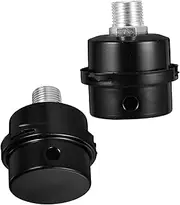LIFKOME 2pcs Air Compressor Noise Reduction Air Compressor Muffler Piston Compressor Air Compressor Parts Muffler Repair Air Compressor Exhaust Plug Black Plastic