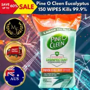 Pine O Cleen Disinfectant Wipes Eucalyptus 150pk Biodegradeable Household Germs