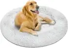 Donut Dog Bed Faux Fur Fluffy Calming Sofa for Large Dogs, Soft & Plush anti Anx