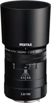 RICOH HD PENTAX-D FA MACRO 100mmF2.8ED AW Telephoto Lens Full Size K Mount
