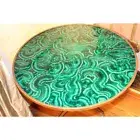 Malachite Coffee Table Top / Marble Table Top overlay work by Malachite gems Top