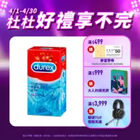 在飛比找PChome24h購物優惠-Durex杜蕾斯 薄型裝衛生套12入