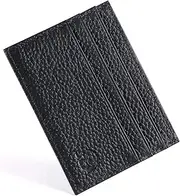 [Generic] Credit Card Holder Wallet Blocking Leather Ultra Slim Wallet Thin Minimalist Credit Card Case Card Protector, Front Pocket Wallets for Men, Women - 6 Card Slots and 1 Pockets