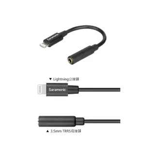 Saramonic 楓笛 SR-C2002 麥克風轉接線 3.5mm 轉 Lightning [相機專家][勝興公司貨]