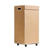 Nori Laundry Hamper with Attached Lid and Optional Wheels