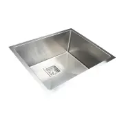 550x455mm Handmade 1.5mm Stainless Steel Undermount / Topmount Kitchen Sink with Square Waste