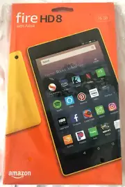 AMAZON FIRE HD8 TABLET (8th gen) ~CANARY YELLOW~16 GB~BRAND NEW SEALED FREE SHIP