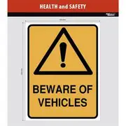 Fantastic Stickers Beware Of Vehicles Sign 45cm - B-FB45-HSW-BOV