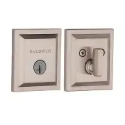 Baldwin Spyglass, Single Cylinder Front Door Deadbolt Featuring SmartKey Re-key