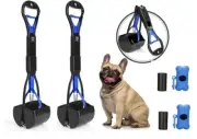 2 x None Breakable Dog Cat Pet Pooper Scooper For Large & Small Dogs Long Handle