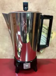 Vintage Presto 4 to 12 Cup Stainless Steel Percolator Tested 1960's Original Box
