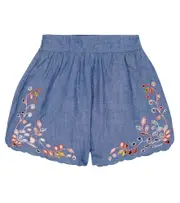 [Chloe Kids] Chloé Kids Broderie anglaise shorts Y 14 blue