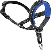 Dog Head Halter with Reflective Safety Strap Stop Dog's Pulling, Dog Head Collar for Small Medium Large Dogs(M,Blue)
