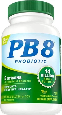 Nutrition Now PB8 Pro-Biotic Vegetarian Acidophilus - Pack of 3 - 120 Capsules E