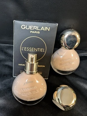 Lot 3 bottles Guerlain L'essentiel Glow Foundation 16H spf20 00C/Porcelain Cool