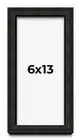 6x13 Shadow Box Black Rustic Barnwood Display Frame | 1.125 Inch Deep | 0.875 I