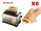 6x Reusedable Toast Toaster Sandwich Toastie Bag Pocket Toastbag 17x19cm AU Ship