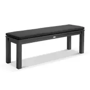 Santorini Outdoor 1.5m Aluminium Bench Seat Charcoal - Denim Grey