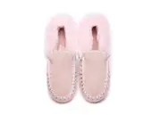 Ladies Pink Sheepskin Moccasins