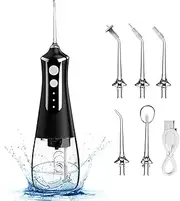 Wireless Dental Flosser for Teeth, Professional Oral Irrigator with 5 Modes, 300ml Water Tank, Electric Floss, IPX6 Waterproof, USB Rechargeable, Ideal for Home and Travel
