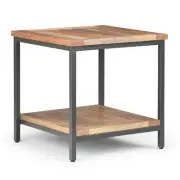 Skyler SOLID MANGO WOOD and Metal 22 inch Wide Square Industrial End Table