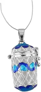 [COHEALI] Quality Alloy Diy Necklace Pendant Perfume Bottle Case Aromatherapy Pendant Hanging Holder Unique Lock Design Random Style