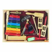 Drumfire 10 Piece Hand Percussion Pack with Wooden Crate